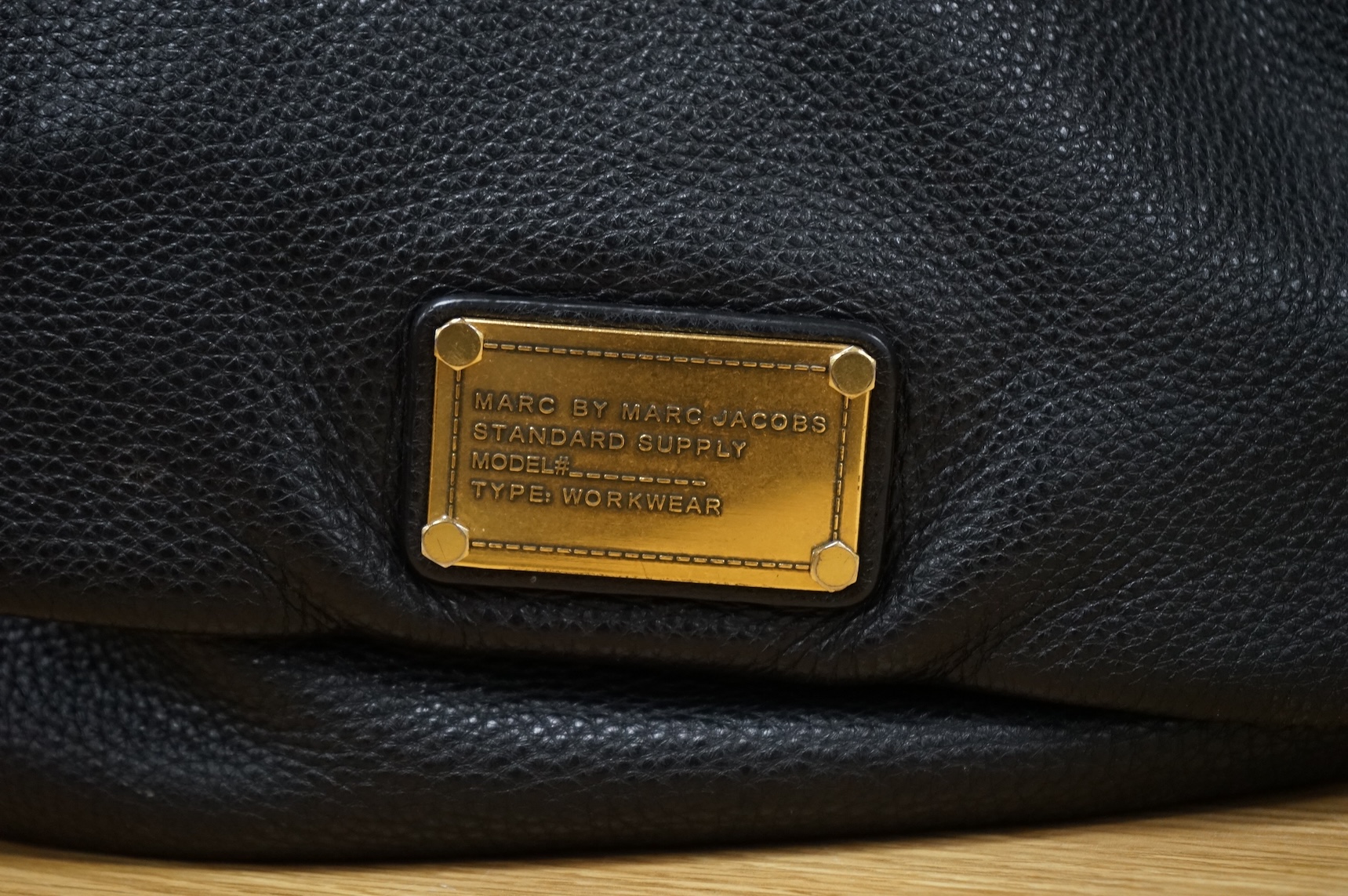 A Marc by Marc Jacobs Standard Supply handbag and an ostrich skin hand bag largest approximately 40cm wide